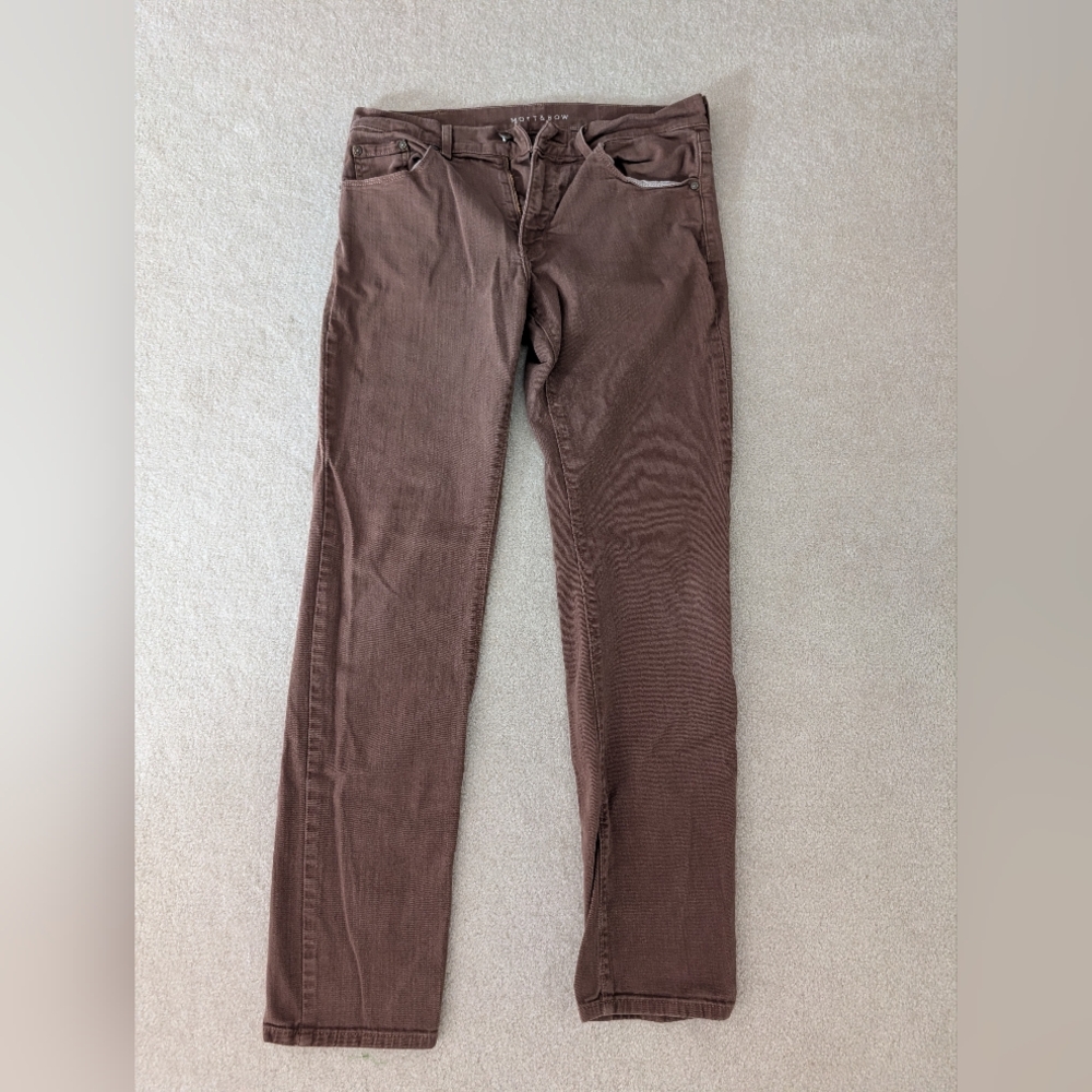 Mott & Bow Mens Slim Mercer Jean - Clay Brown, 33x32